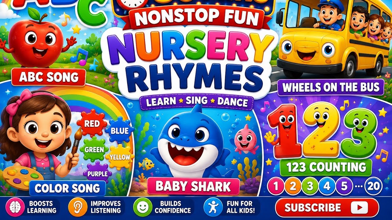 Back to Back Nursery Rhymes | ABC Song + Wheels on the Bus + Baby