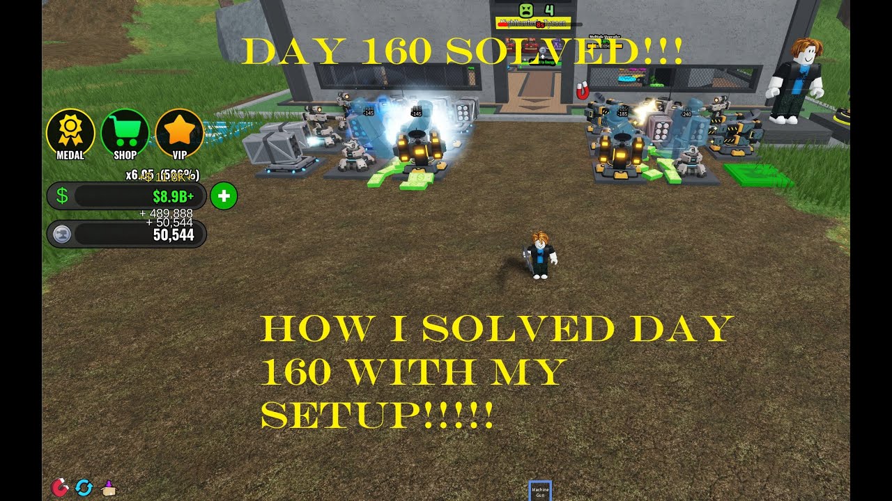 Merge Tower Defense Roblox Day160 Solved Showing Setup And Costs 