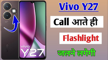 Vivo y27 incoming call flashlight setting / how to enable incoming call flashlight Vivo y27