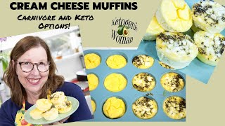 Cream Cheese Muffins | Options for Carnivore, Keto and Egg Fast Keto Cream Cheese Muffins