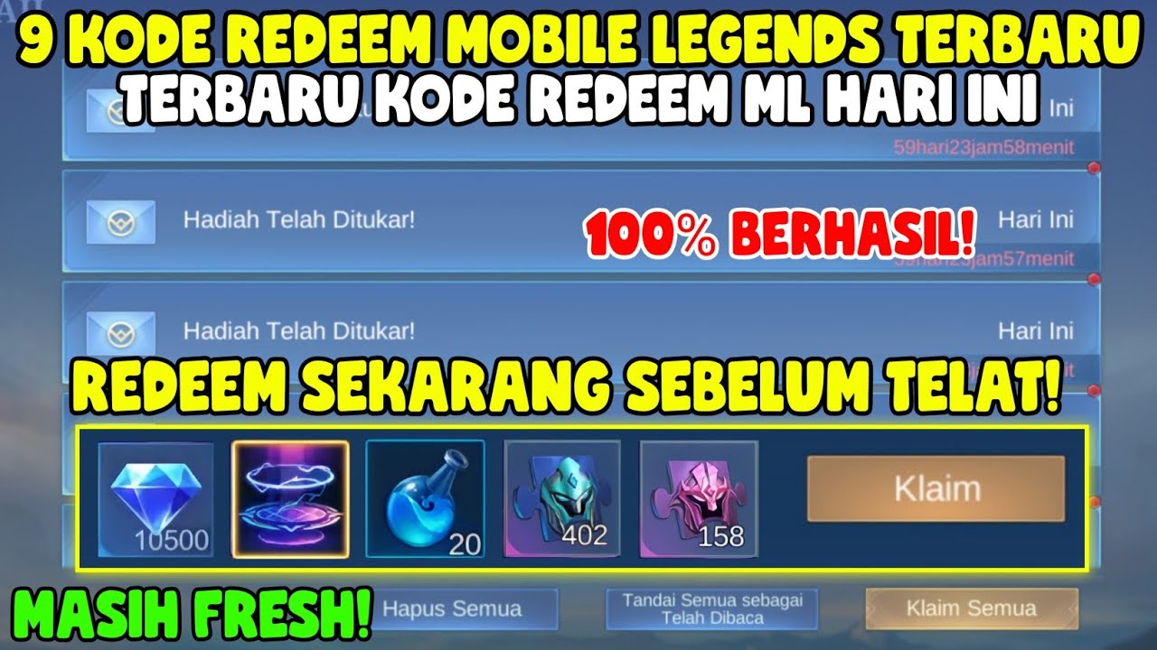 BURUAN REDEEM 9 KODE REDEEM ML TERBARU KODE REDEEM MOBILE LEGENDS KODE ...