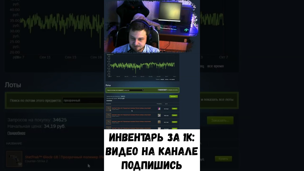 Лучший StatTrak скин на Glock 18 за 30 рублей 