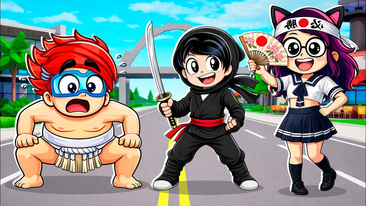 VIAJAMOS A JAPON en BROOKHAVEN con MI FAMILIA en ROBLOX | Karim Juega