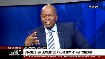 Eskom implements stage 2 load shedding from 4pm -11pm