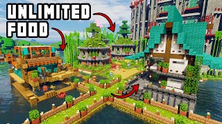 I Built The ULTIMATE UNLIMITED FOOD COMMUNITY In My Minecraft Survival World - Episode 18