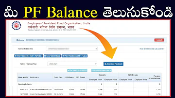 మీ PF Balance తెలుసుకోండి..PF Balance Check Online Telugu  | PF PassBook Download Online Telugu