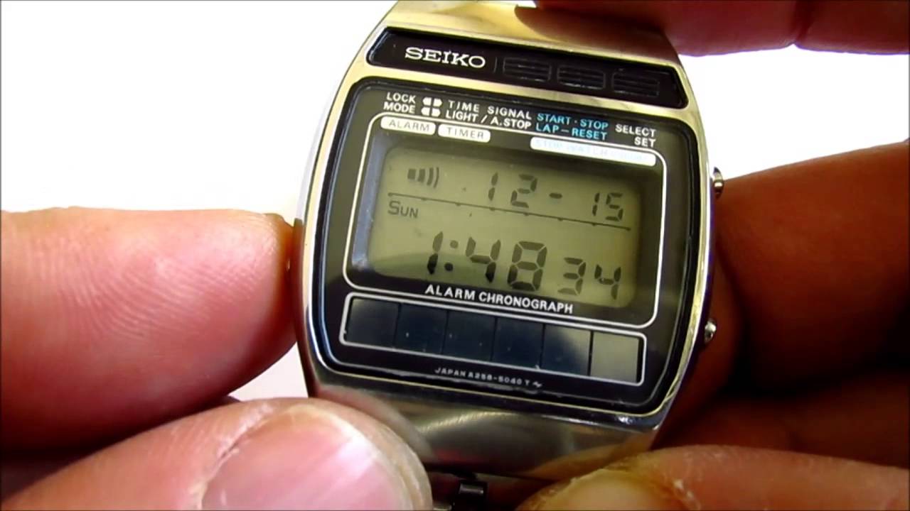 Seiko A258-5060 Solar Vintage Digital WristWatch - YouTube