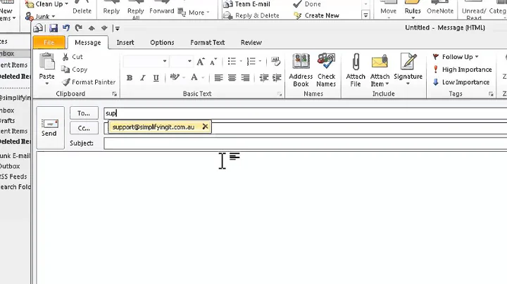 How to forget an auto-complete email address in Outlook 2010