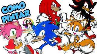 Desenho de pintar / Sonic / Sega / Colorindo desenho do Sonic - Pintar e  Colorir 