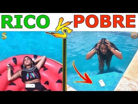 RICO VS POBRE NA PISCINA - Muita Diversão