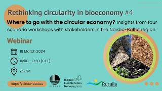 CIRCLE Webinar 4: Where to go with the circular economy – Insights from four scenario workshops