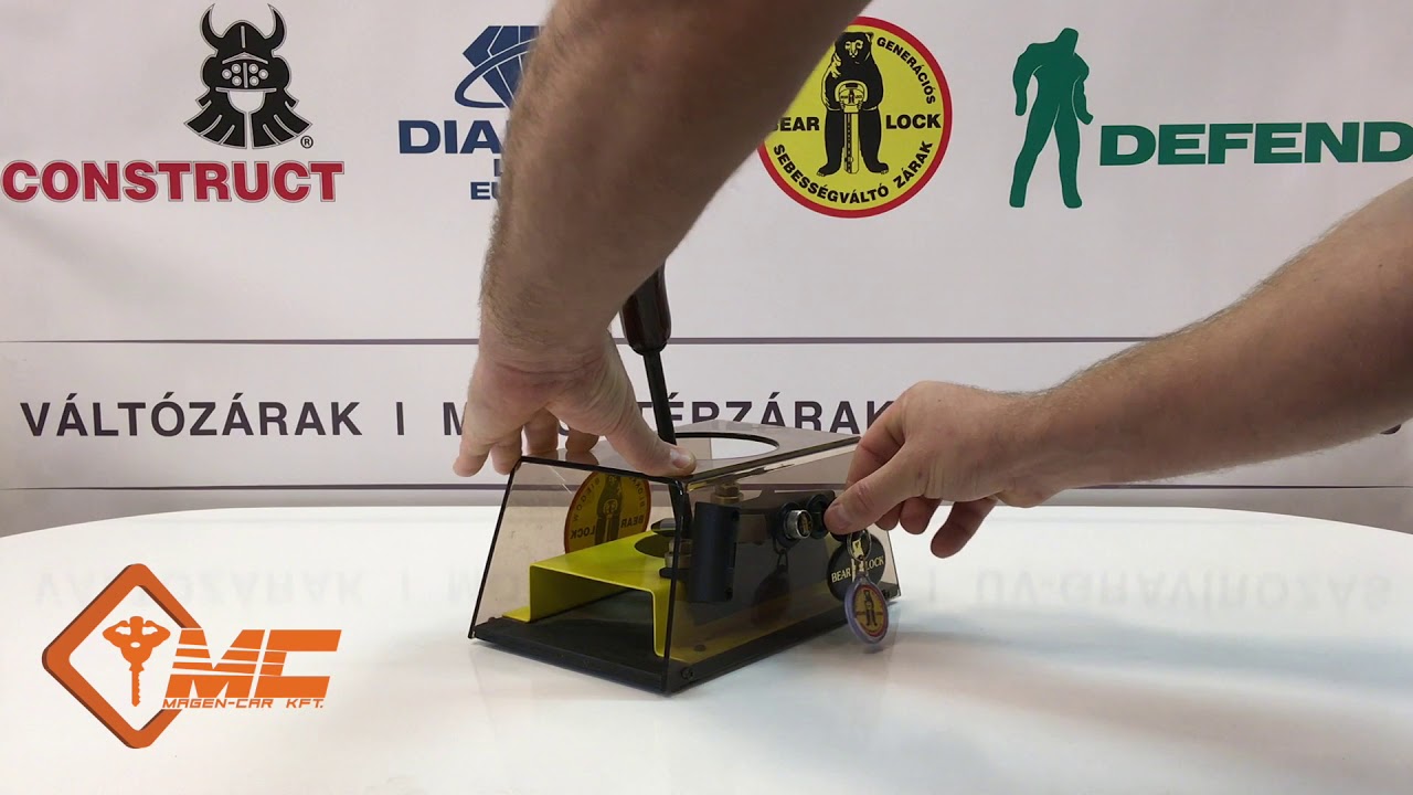 Bear Lock (stift lock) típusú váltózár kezelése - YouTube