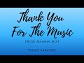 Thank you for the music  from mamma mia  piano karaoke