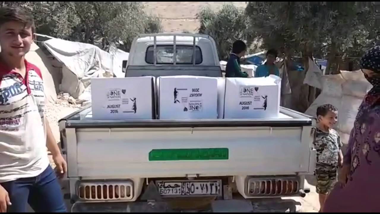 LEDBURY REFUGEE SUPPORT FOOD PARCELS DELIVERED IN SYRIAN REFUGEE CAMPS