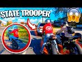 STREET BIKE PULLS UP TO STATE TROOPER AND DOES THIS ! | BRAAP VLOGS