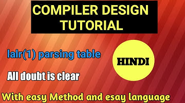 lalr parser in compiler design / lalr parsing table / compiler design / lalr vs clr / lalr parser