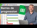 Sheetscomment crer une barre de progression dans une cellule google sheets  astuces bonus