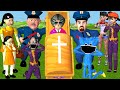 Squid Game vs Scary Teacher 3D Huggy Wuggy and GrannyJoker Troll Miss T with My Dad is Brave Police