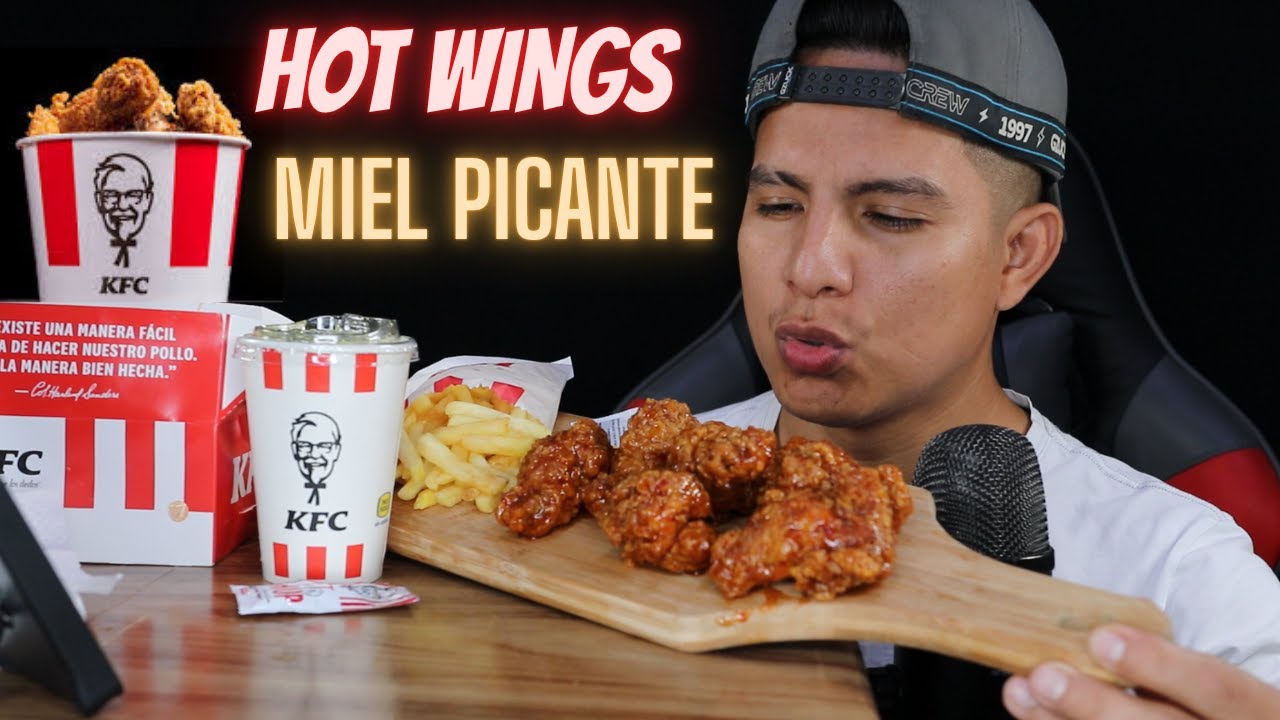 ASMR Comiendo KFC - ALITAS EN SALSA DE  MIEL PICANTE