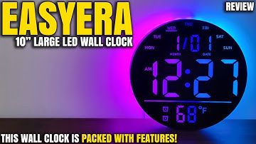 The Best Digital Wall Clock I’ve Ever Used! | Easyera 10” RGB Wall Clock  Review (Model R10A)