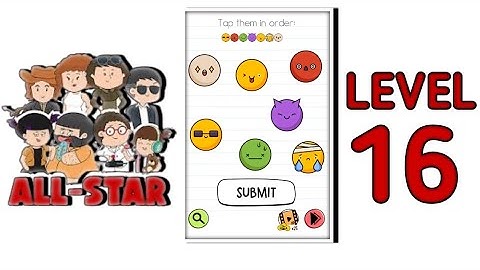 Brain Test All Star Level 16  |Tap Them In Order. | Walkthrough Solutions