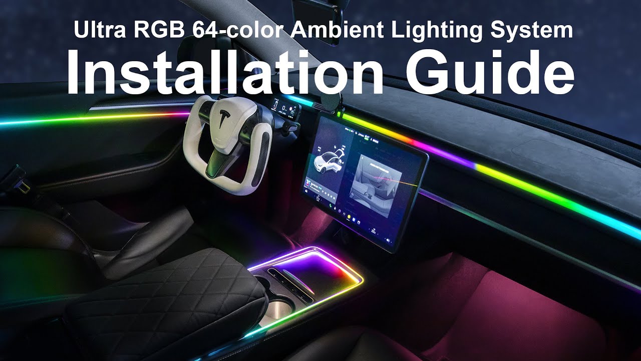 Tesla Model 3 LED Ambient Light Mittelkonsole RGB - DIY Einbau im Detail 