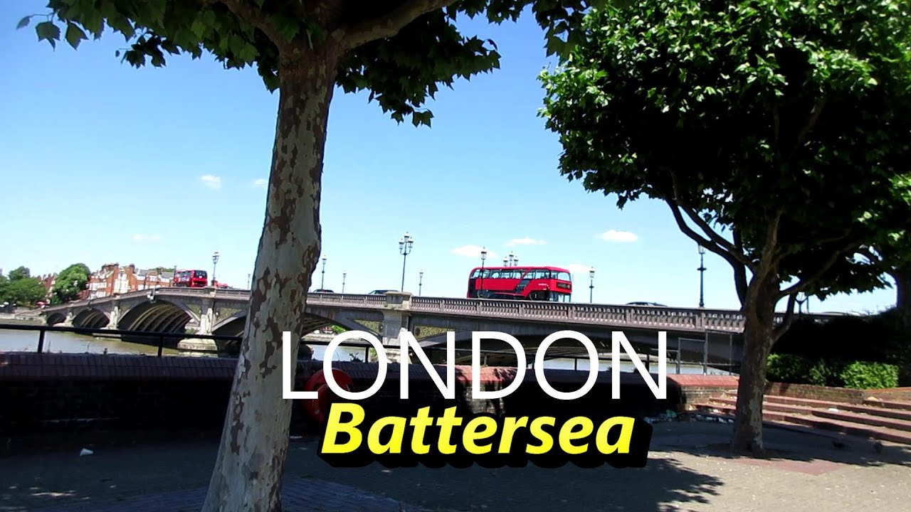 London, England - London Battersea Bridge, walking tour