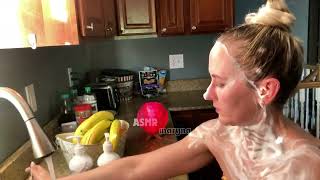 ASMR Face Wash and Hair Shampooing!