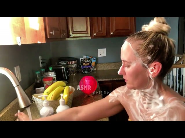 ASMR Face Wash and Hair Shampooing!