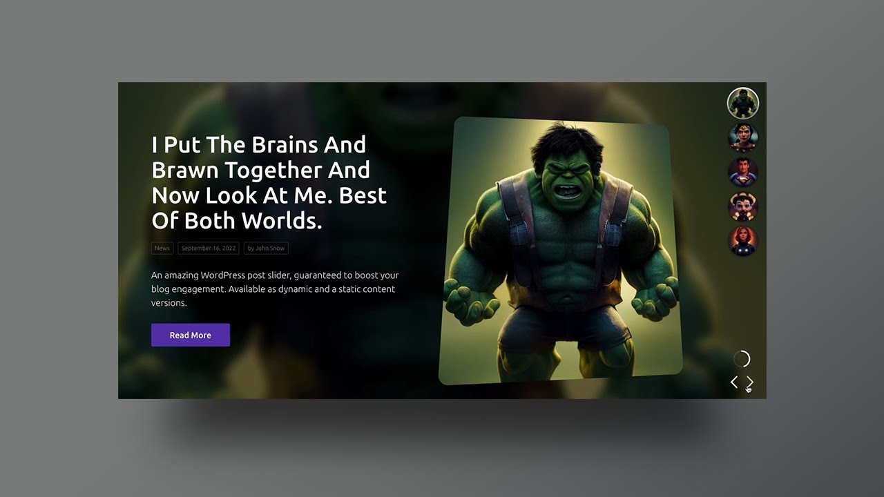 Superhero WordPress Post Slider - YouTube