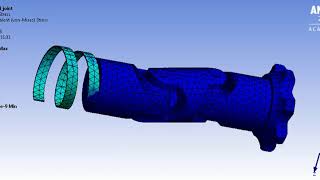Titanium alloy Universal joint analysis (stress animation)