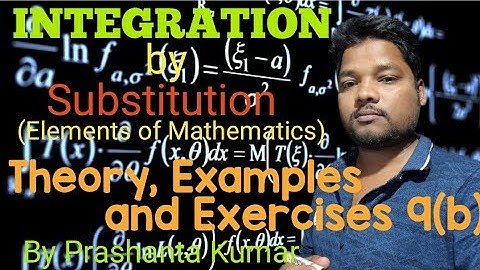 Integration by Substitution in Odia  Examples and Exercise9(b)by Prashanta Kumar