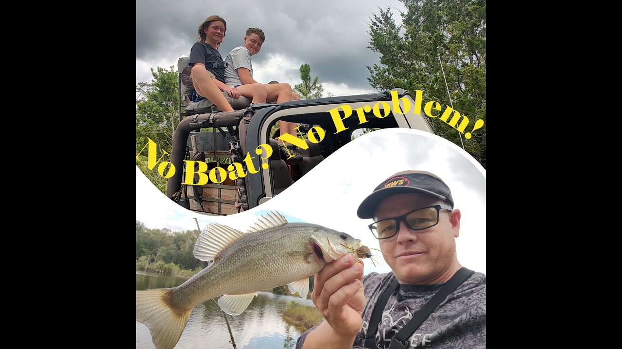 No Boat, No Problem! 🎣 Rock Pit Bass Fishing + DIY ‘Cue Bomb’ Lure Tutorial, Horseshoe Beach FL