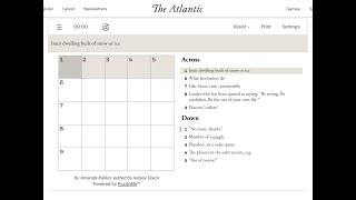 The Atlantic Crossword 26/01/2026
