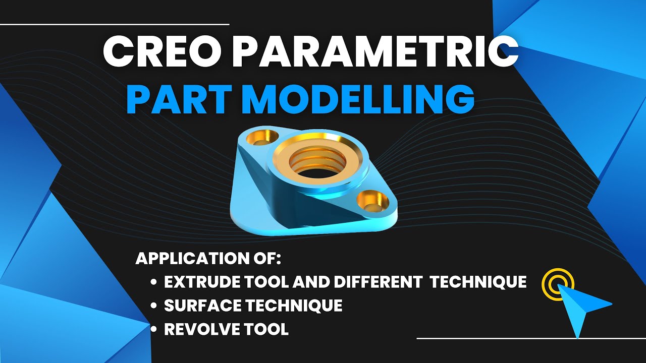 CREO PART MODELLING TUTORIAL - BEGINNER #CREO_PARAMETRIC #PART_MODELING ...