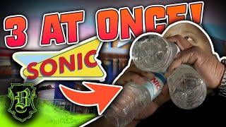 Chugging 3 Bottles of Water from Sonic. AT THE SAME TIME!!!