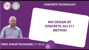 Mix Design of concrete: ACI 211 Method