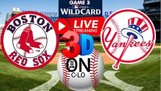 🔴Boston Red Sox vs New York Yankees. Live MLB Wild Card Baseball. Play by Play. 3D Presentation.