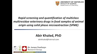 Overcoming matrix effects in multiresidue analysis of veterinary drugs in animal tissue using SPME
