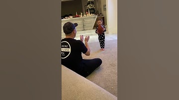 Nick Carter plays with the ball together with Saoirse ❤