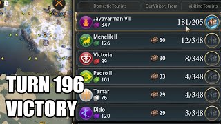 Khmer are so STRONG I won in less than 200 turns! - Civ 6 Khmer