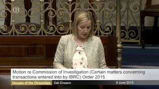 Lucinda Creighton speaks on the IBRC Commission of Inquiry