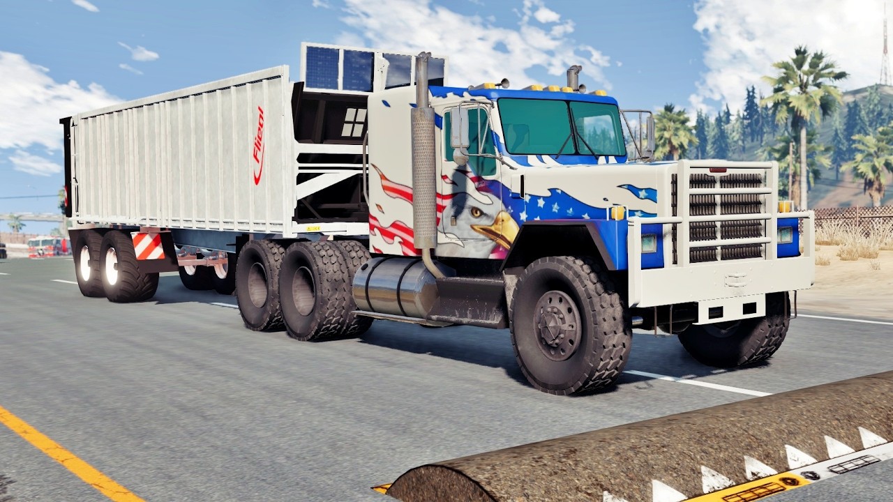Trucks vs Speed Bumps SPECIAL #9 | BeamNG Drive - Long Video |🤜 Truck &Too