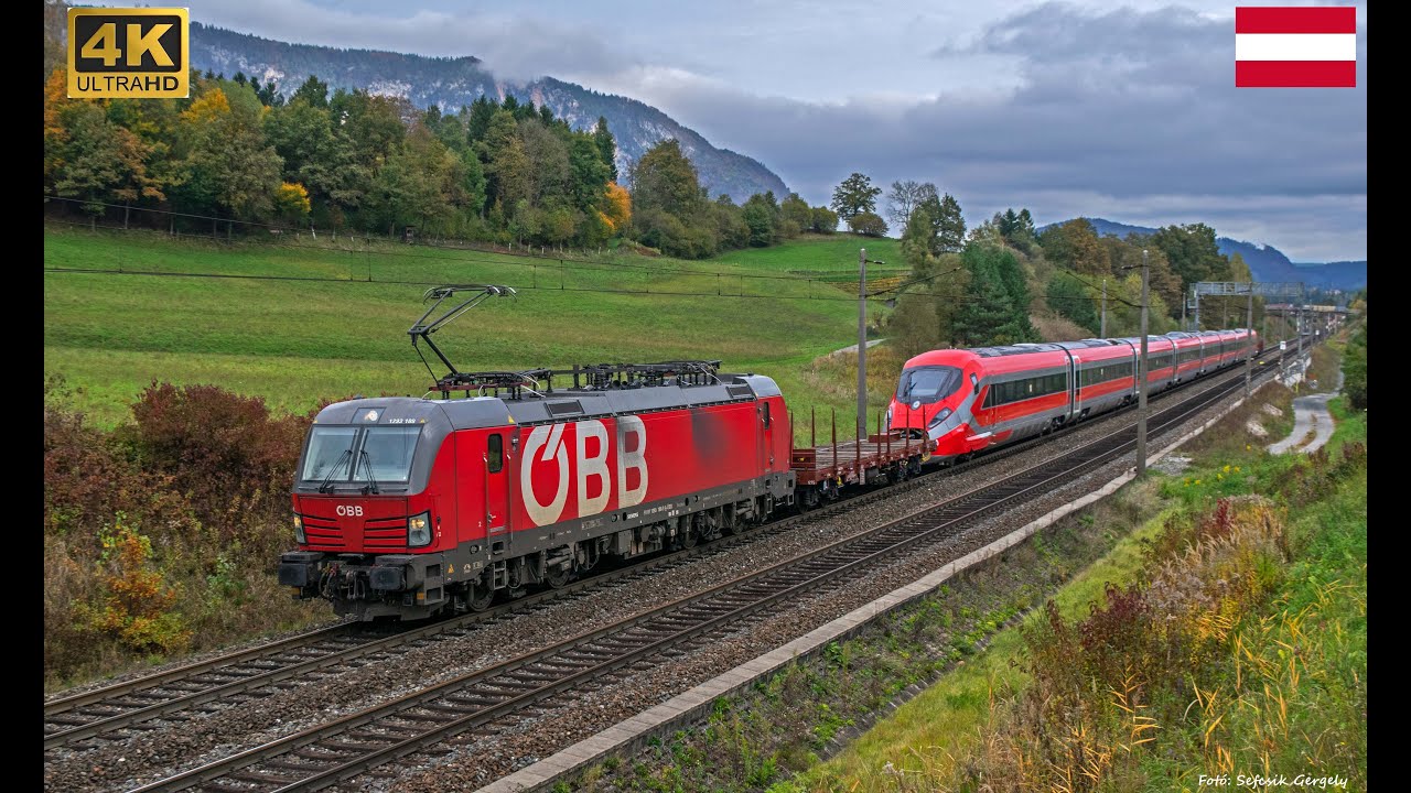 Züge rund um Villach / Vonatok Villach környékén / 4K / 14.10.24