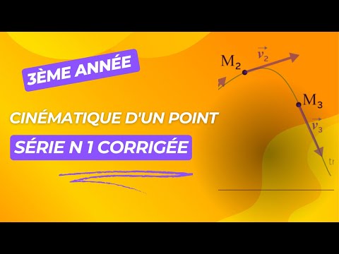 cinématique d'un point : série n1
