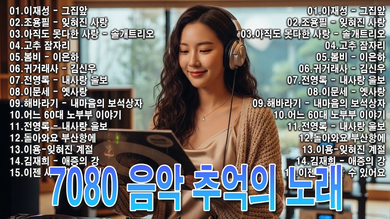7080 카페음악 베스트 ☕ 따뜻한 커피 한잔과 함께 듣는 중년의 감성 노래 모음 🍁 잊혀진 계절/사랑을 위하여/만남