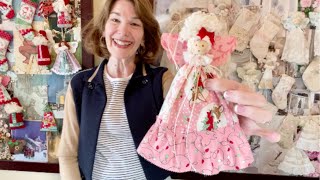 Large Angel Ornament From Deer Christmas Fabric Collection DIY