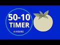 Pomodoro Timer 50/10 – 4 Hours | Study & Deep Focus Timer