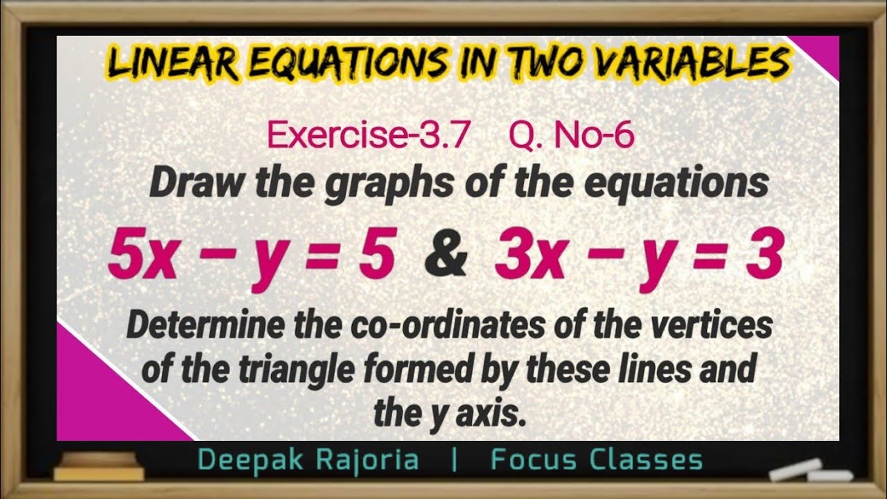 Class 10 Maths Ex 3 7 Q6 Draw The Graphs Of The Equations 5x Y 5 class-10-maths-ex-3-7-q6-draw-the-graphs-of-the-equations-5x-y-5