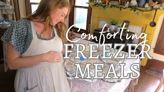 Homemaker Prepares a WEEKS worth of Comforting Postpartum Freezer Meals